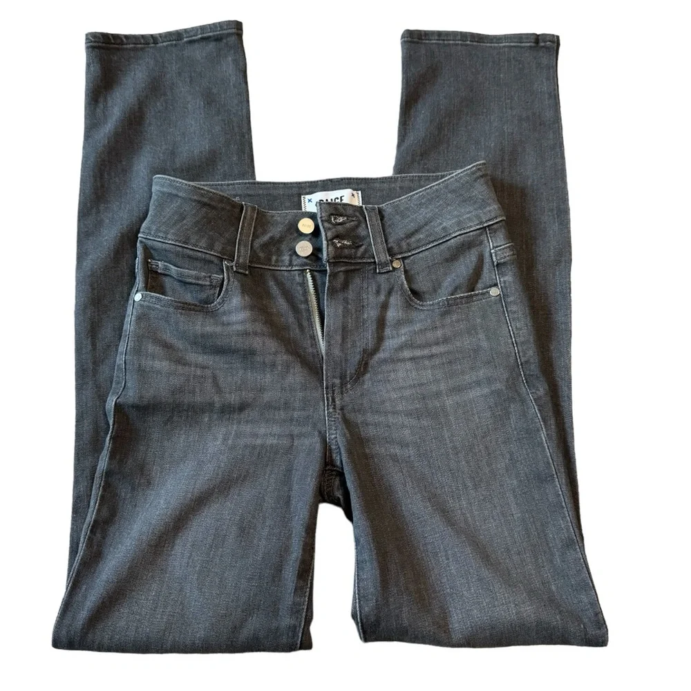 Paige Cindy High Waist straight leg ankle jeans flint grey size 23 - Picture 3 of 7